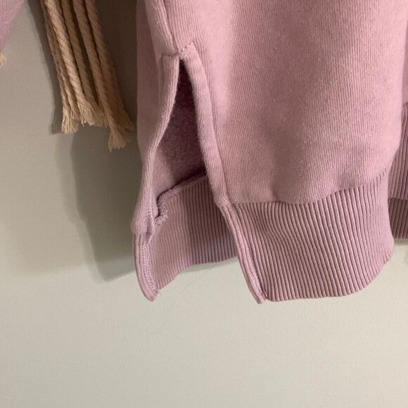 AMERICAN EAGLE Ahh-mazingly Soft Oversized Mock Neck Sweatshirt Purple XS - Picture 5 of 7
